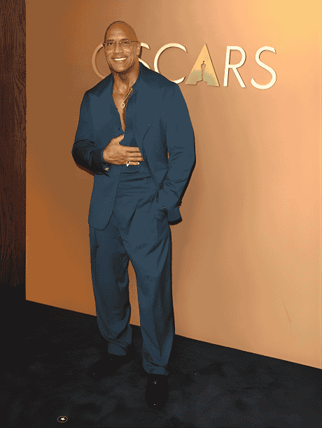 Dwayne Johnson Dark Teal Suit Ensemble